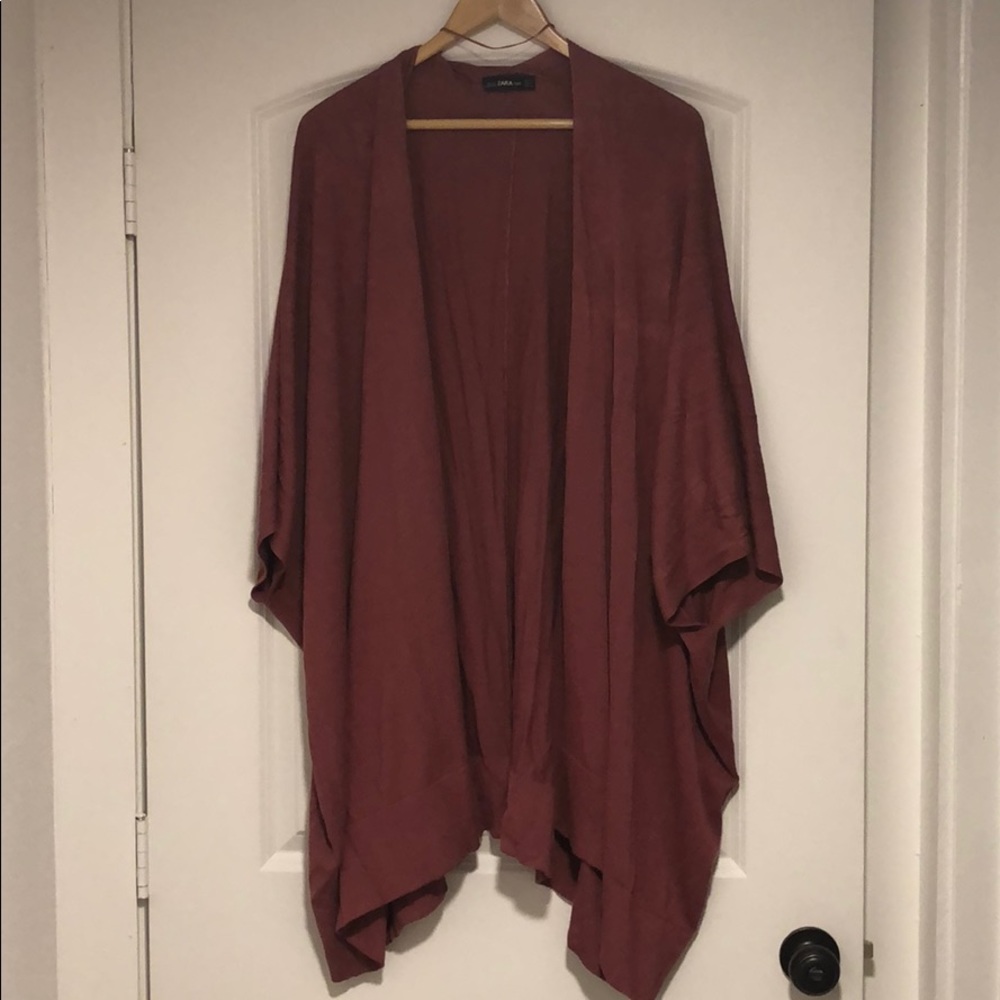 Dusty rose shrug cardigan